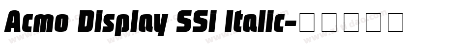 Acmo Display SSi Italic字体转换